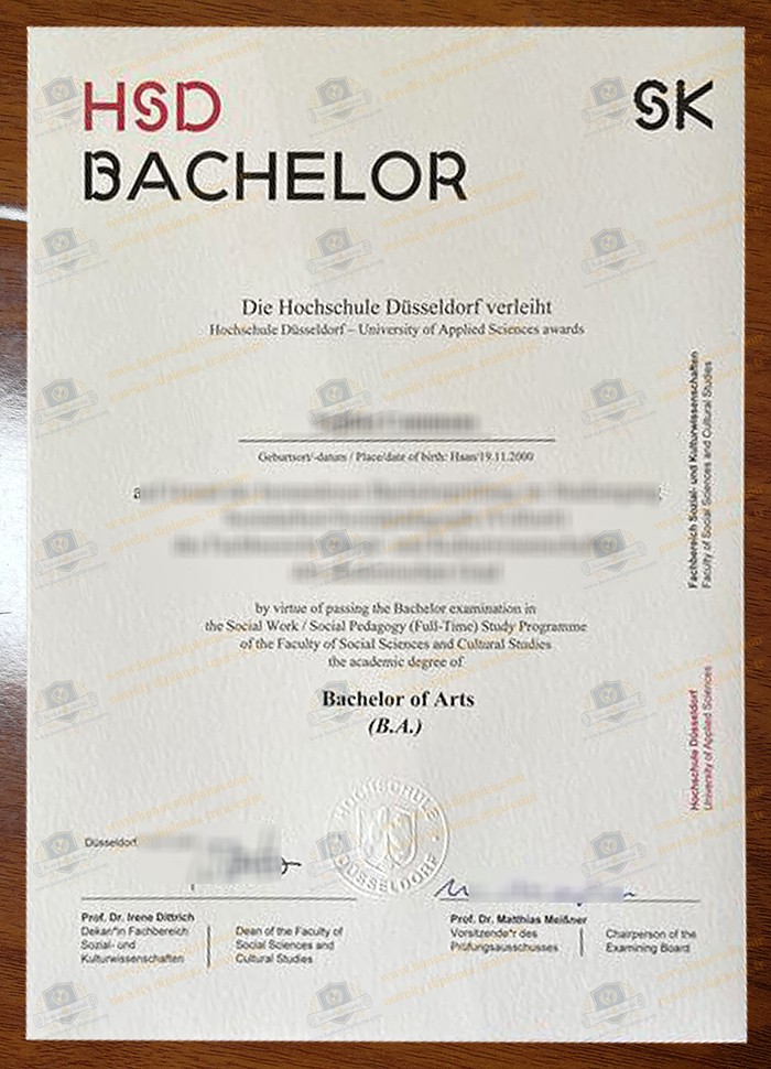 Hochschule Düsseldorf diploma