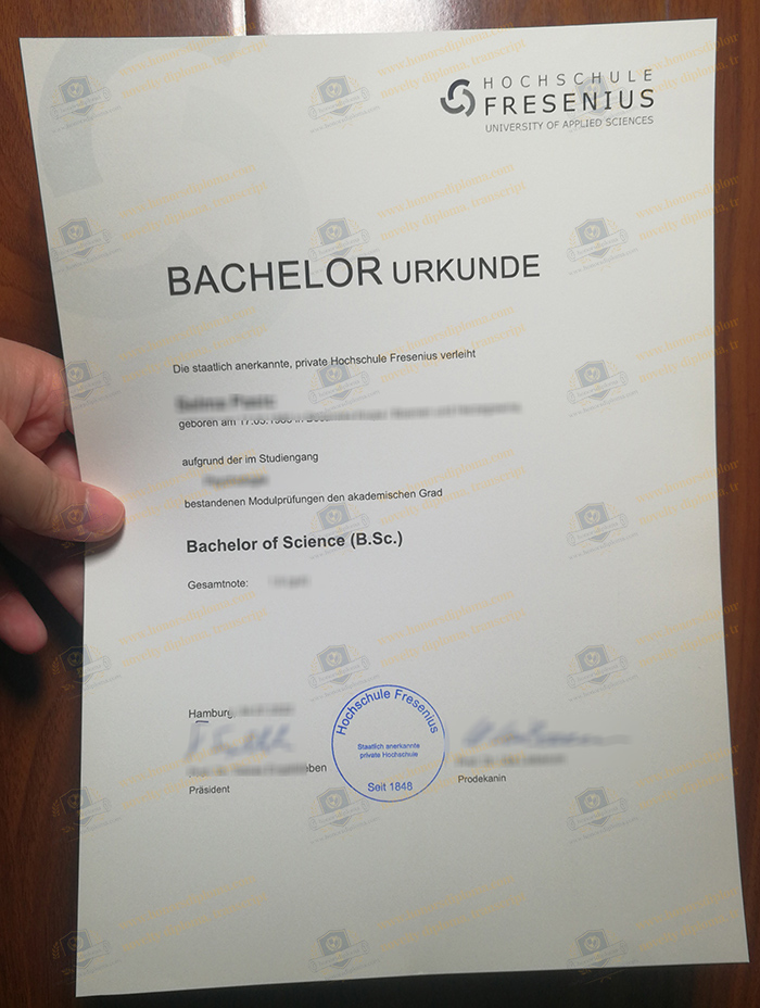Hochschule Fresenius diploma