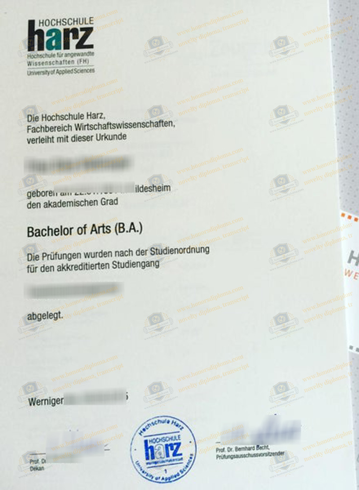 Hochschule Harz diploma