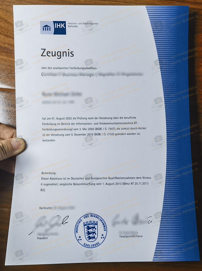 IHK Karlsruhe zeugnis