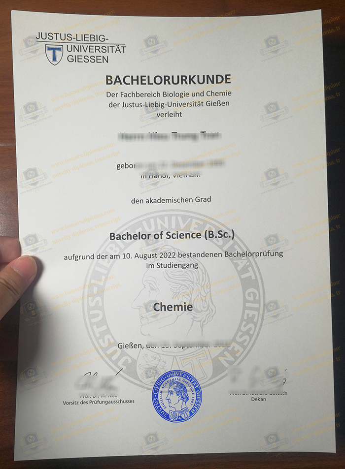 Justus-Liebig-Universität Gießen diploma