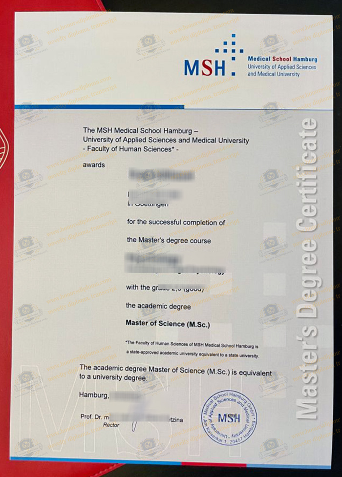 MSH Medical School Hamburg diploma