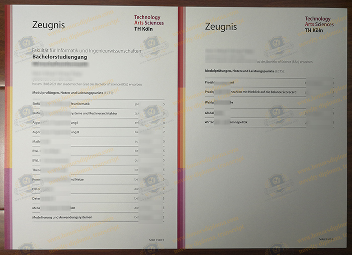 Technische Hochschule Köln transcript
