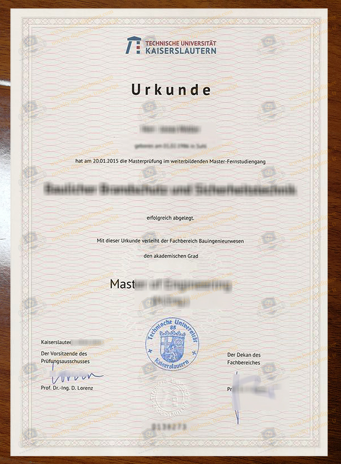 Technische Universität Kaiserslautern diploma