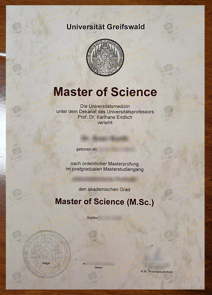 Universität Greifswald diploma