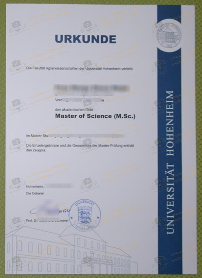 Universität Hohenheim diploma