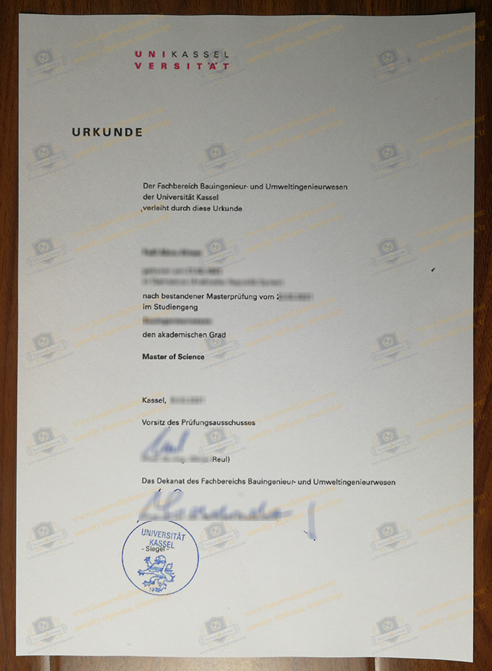 Universität Kassel diploma