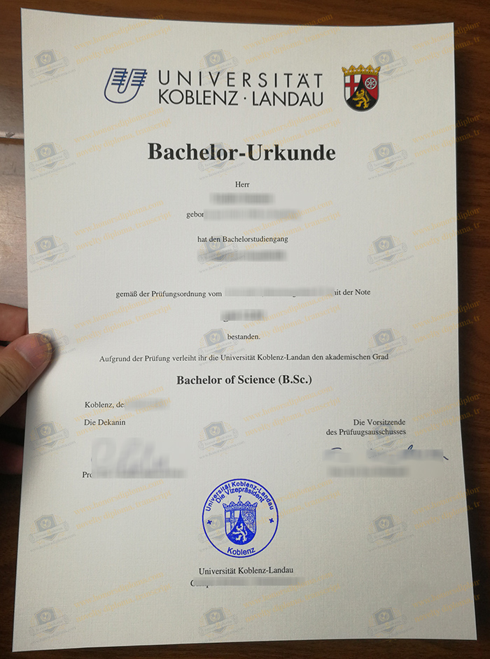 Universität Koblenz-Landau diploma
