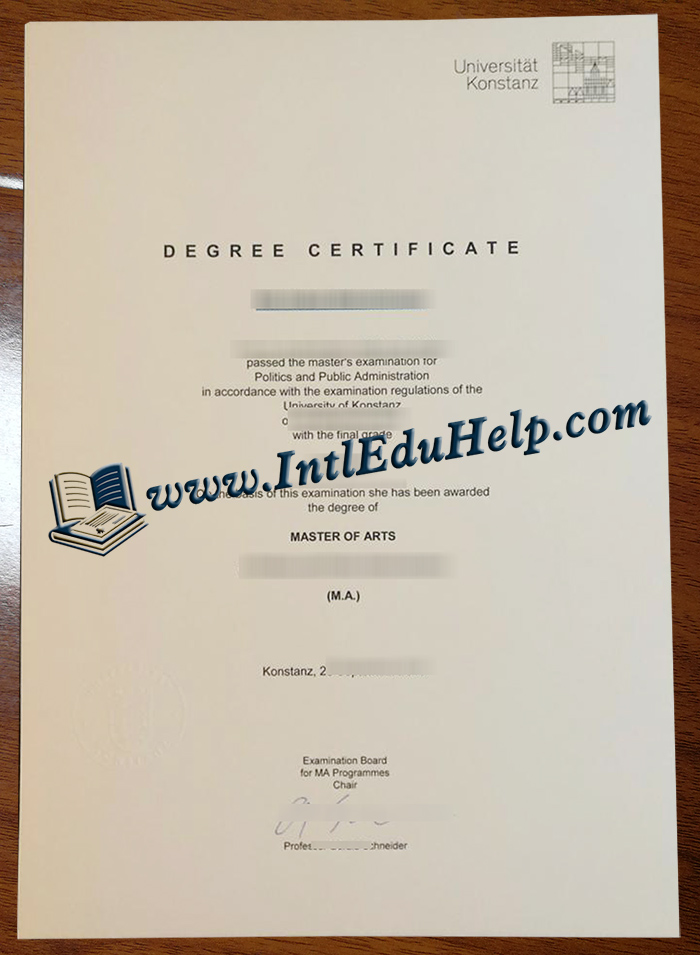 Universität Konstanz diploma