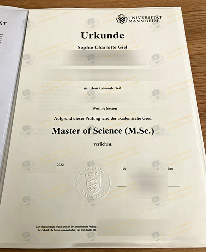 Universität Mannheim diploma